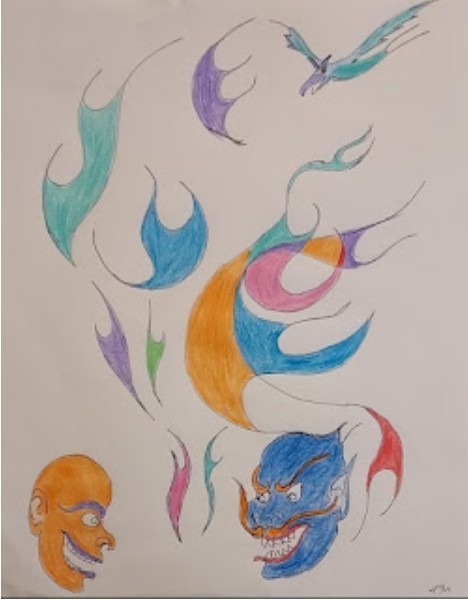 On Sketch Paper, Unframed, Signed.