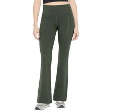GapFit Women's Flare Legging, High Waisted Sweat Wicking, Green, Medium