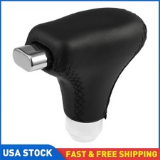Niversal Leather Automatic Gear Shift Knob Shifter Stick Handle W Push Button