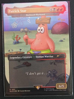 1x MTG Patrick Star Foil 1931 SLD Secret Lair Spongebob Squarepants NM