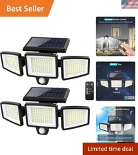 Super Bright Solar Outdoor Lights, 2500LM 210 LED with Remote Control - 2 Pack