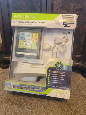 NEW AcuRite Professional Weather Center w/ Easy Mount 5-in-1 Sensor 02064 w/ App