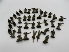 Vintage Green Plastic Army Men Soldiers Lot 37 Pcs. Unmarked