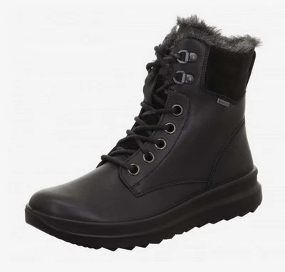 Legero Schnürboot Dreamer Schwarz Leder Boot Stiefelette Schneestiefel Goretex - Bild 1 von 4