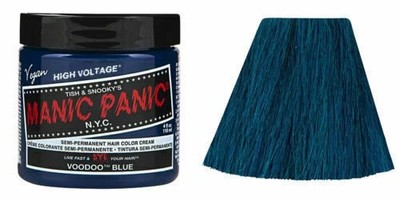 3x Manic Panic Hair Dye Semi-Permanent Hair Color 4oz (38 Voodoo Blue)