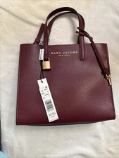 MARC JACOBS M0015685 MINI GRIND POMEGRANATE RED GOLD HARDWARE WOMENS SMALL TOTE