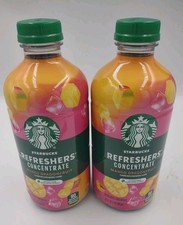 New 2 Sealed Starbucks Mango Dragon Fr 32oz Bottles Refresher Concentrate 08/26