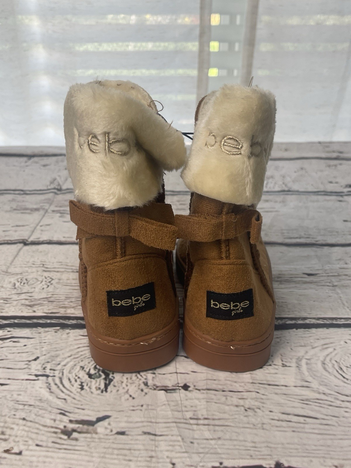 BeBe Girls Fold-Over Brown Winter Boots Kids Sizes 1 image 4