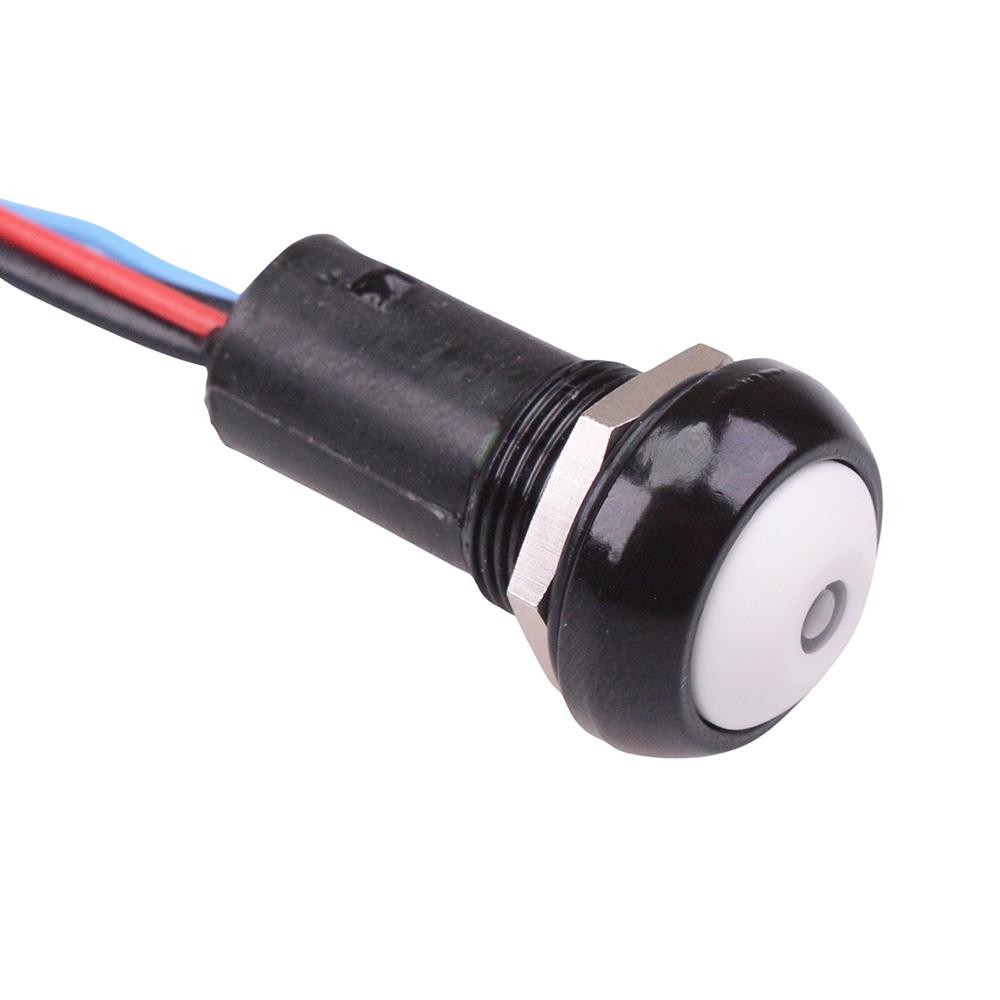 IPR3FAD7/1L0G APEM Green LED Round Momentary NO Prewired Push Button Switch SPST