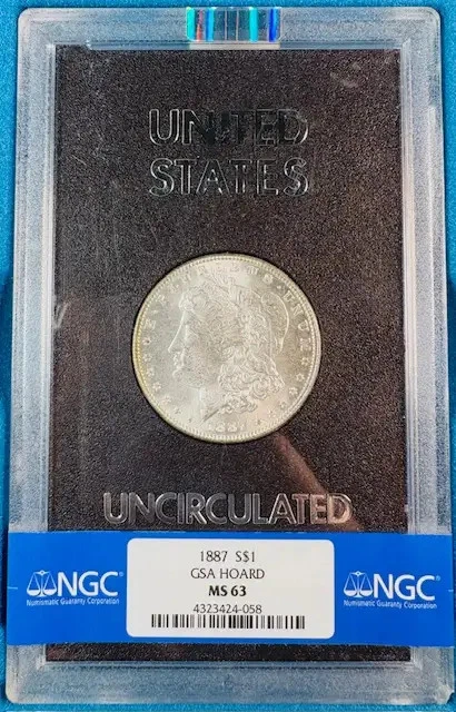 1887 Morgan Silver Dollar NGC MS-63 GSA Hoard OGP RARE! - Image 2 of 4