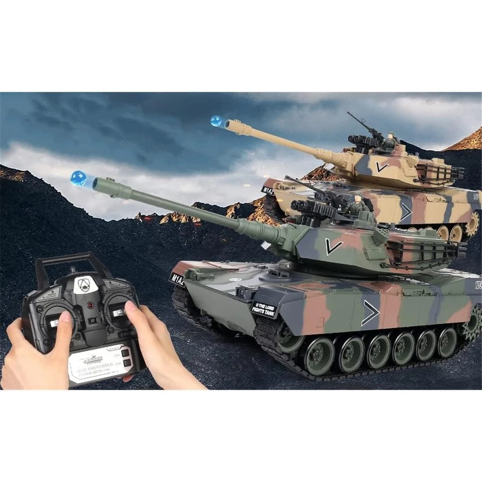 EFASO Ferngesteuerter Panzer 2,4GHz Abrams M1A2 mit Schussfunktion und Sound - Bild 3 von 4