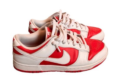 Mens 8.5 Nike Dunk Low Championship Red 2021 DD1391 600, Used