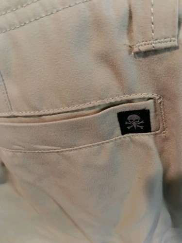 Pantaloncini lunghi Tony Hawk da uomo taglia 32 kaki marrone skater skateboard 10 pollici cucitura interna - Foto 3 di 5