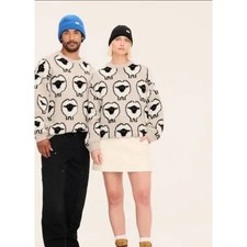 Woolrich Unisex Sheep Graphic Sweater XXL Cozy Crewneck Pullover