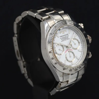 Technos Chronograph QZ White Dial TSM401 Men's Watch OGH 2000000