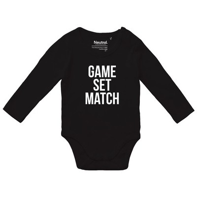 Baby Body Game set match Tennis Geschenkidee Game set match Geschenk Präsent Mit