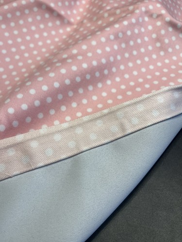 Pottery Barn Pink Polka Dot Curtain Drapes Blackout 44x84” per Panel 2pc Set - Picture 7 of 14