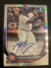 2025 Bowman Chrome Moises Ballesteros Rookie Auto RC Refractor #147/499 Cubs