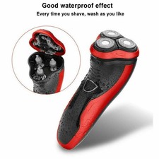 Cordless Men's Razor Rotary Waterproof Electric Shaver Pop-Up Trimmer Wet & Dry 9