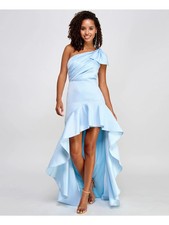 City Studios Juniors One-Shoulder High-Low Sky Blue 11/12