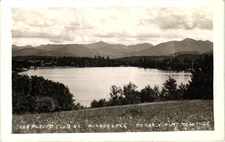 Lake Placid Club on Mirror Lake New York RPPC Real Photo Postcard 1920-30s