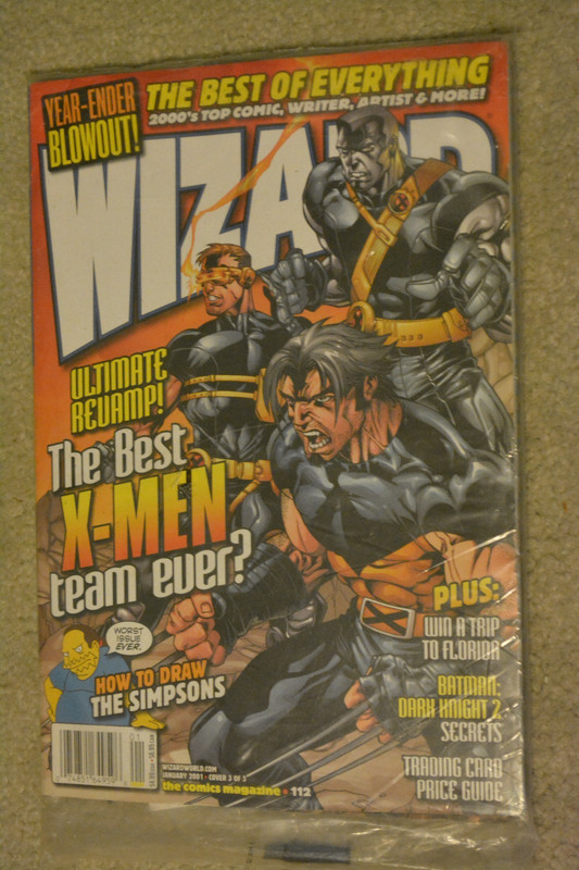 Wizard Comics Magazine Cover 3 of 3 Year End Blowout 2001 # 112 cover intact