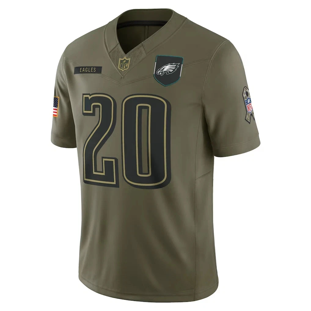 Philadelphia Eagles Olive 2025 Salute to Service Jersey