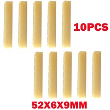 10x Unbleached BONE Nut For Classical Guitar 2 1/16"x1/4"x3/8" 52 6 9mm Luthier