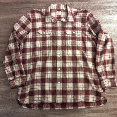 Levi's plaid flannel button down shirt XL