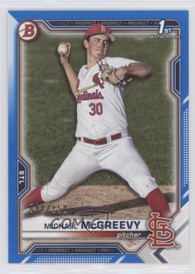 2021 Bowman Draft Blue 40/150 Michael McGreevy #BD-91 ni4