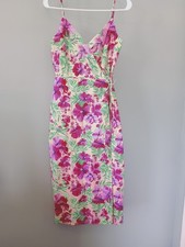 NWT J Crew Resortwear Cotton Wrap Dress Size 0 Tropical Hawaiian Sheath