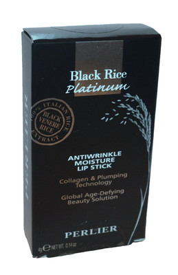 Perlier Black Rice Platinum Antiwrinkle Moisture Lipstick Collagen & Plumping