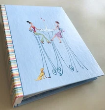 Girlfriends Blue Photo Album 200+ Photos Acid Free Modern Chic Fun Boho Design