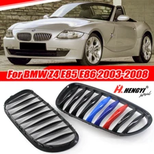 Front Kidney Grill For BMW Z4 E85 03-2008 Coupe/Convertible M-Color Gloss Black