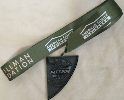 Pat's Run 2020 Race Finisher Medal - Tillman Never Stop ASU Cardinals