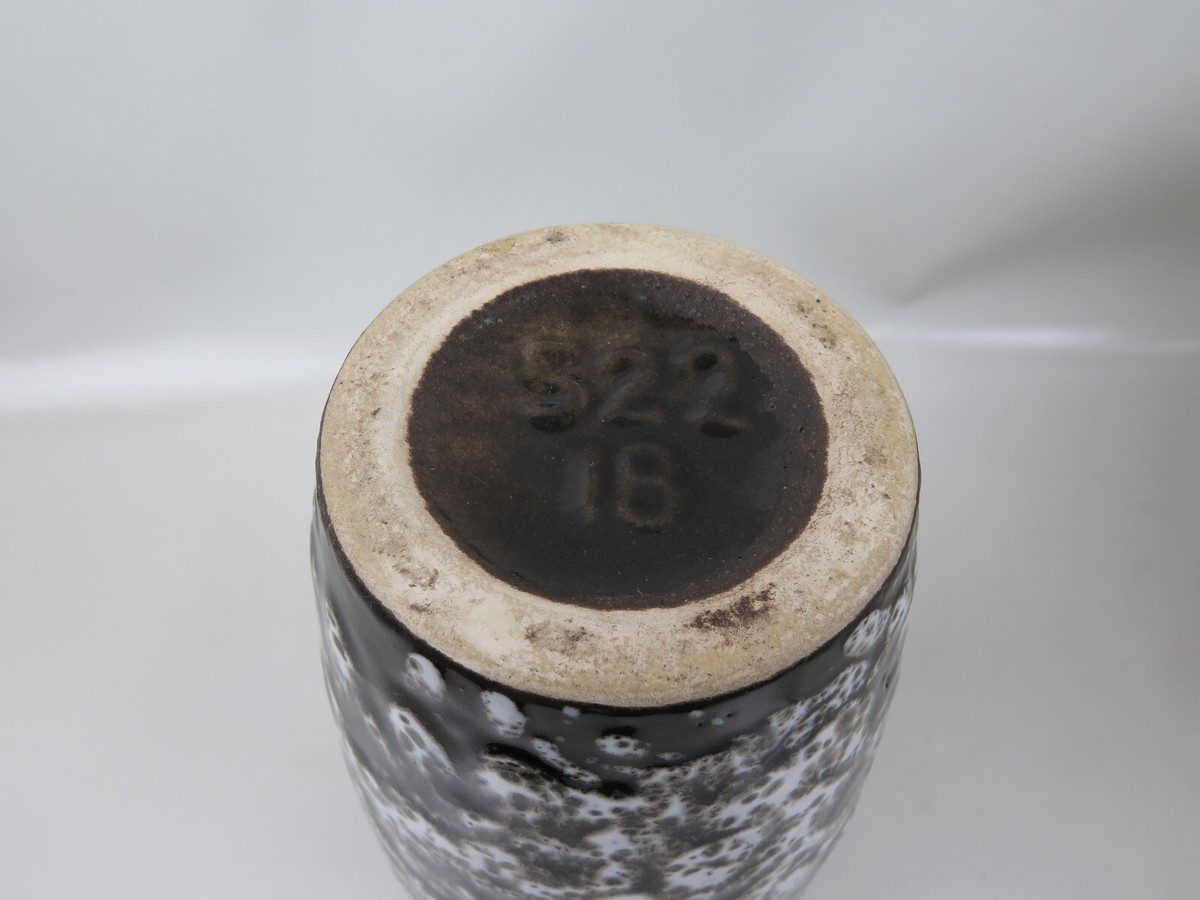 Scheurich Keramik Vase 522 18 Fatlava schwarz/weiß innen Scheurich Keramik Vase 522 18 Fatlava schwarz/weiß innen