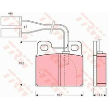 TRW Bremsbeläge GDB363 Bremsklötze für Alfa Romeo 75 162B