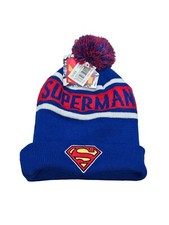 NEW DC Comics Superman Logo Adult Men's Red Blue Winter Snow Ski Hat Cap Beanie