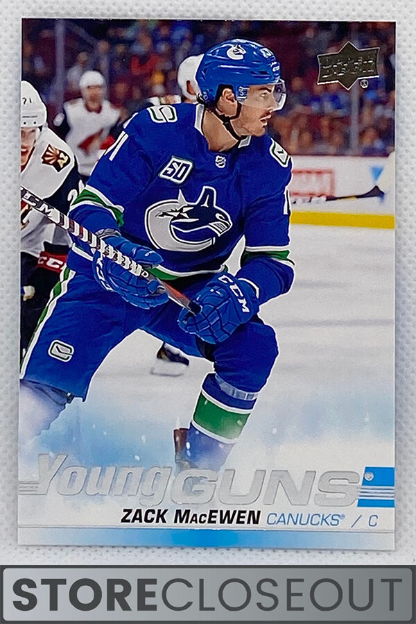 2019-20 Upper Deck #244 Zack MacEwen Rookie Young Guns RC Vancouver Canucks