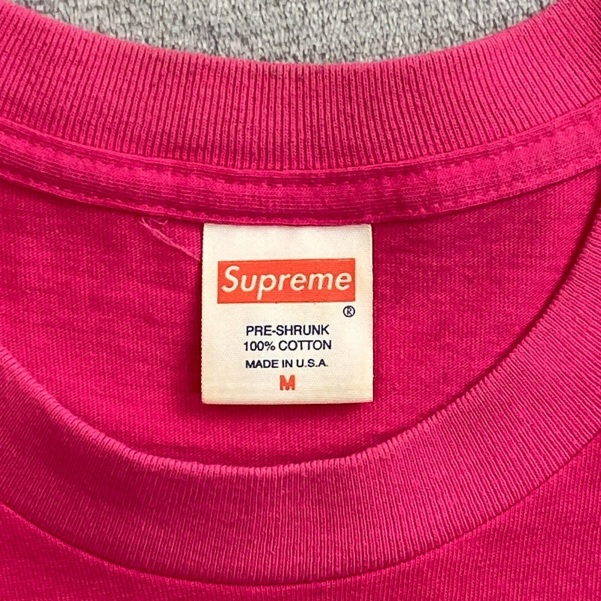 Supreme FW14 STALLION TEE Men Medium Pink Long Sleeve Double