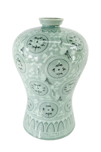 Vase bouteille - Celadon, Céladon coréen - Porcelaine