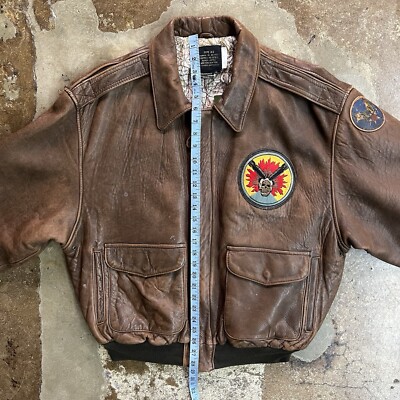 Vintage Avirex Leather Jacket Mens XL 80s A2 Bomber USO Tour Vintage Avirex Leather Jacket Mens XL 80s A2 Bomber USO Tour