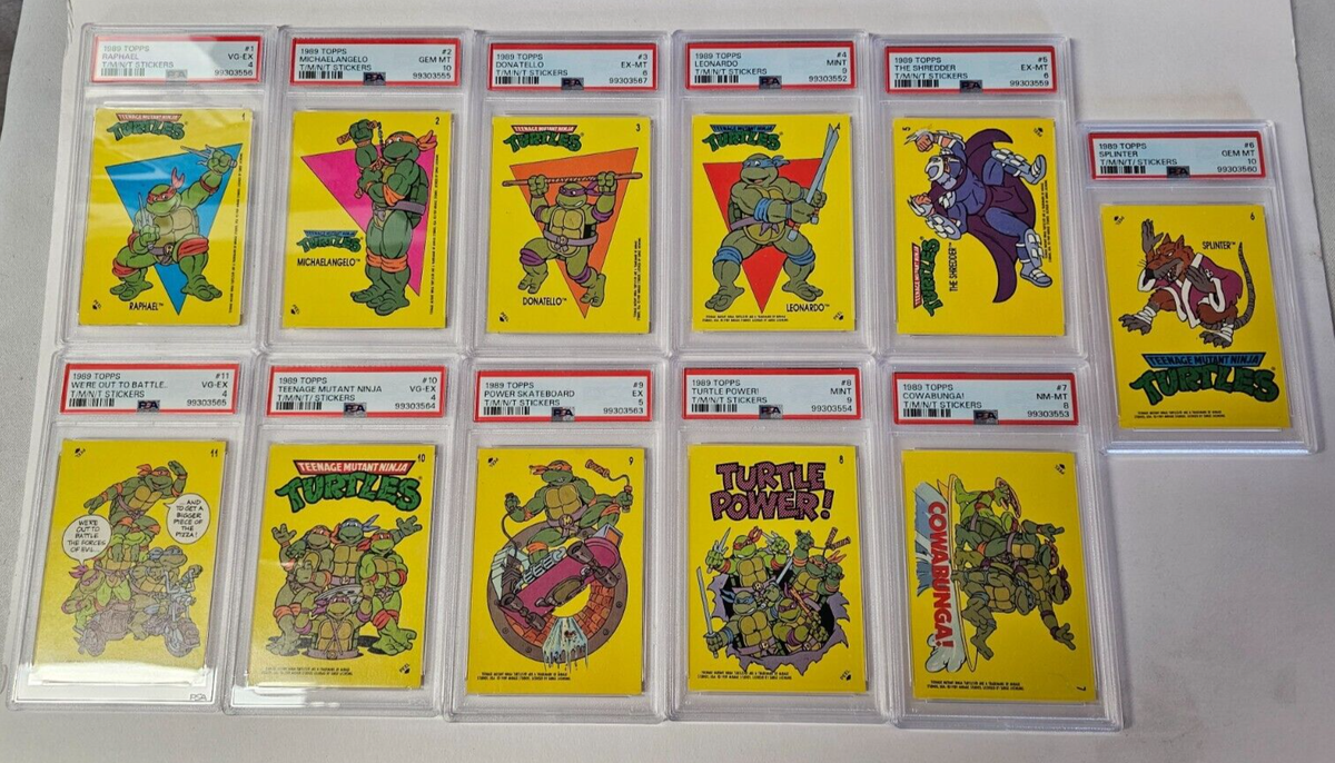 1989 Topps Teenage Mutant Ninja Turtles Complete PSA Graded