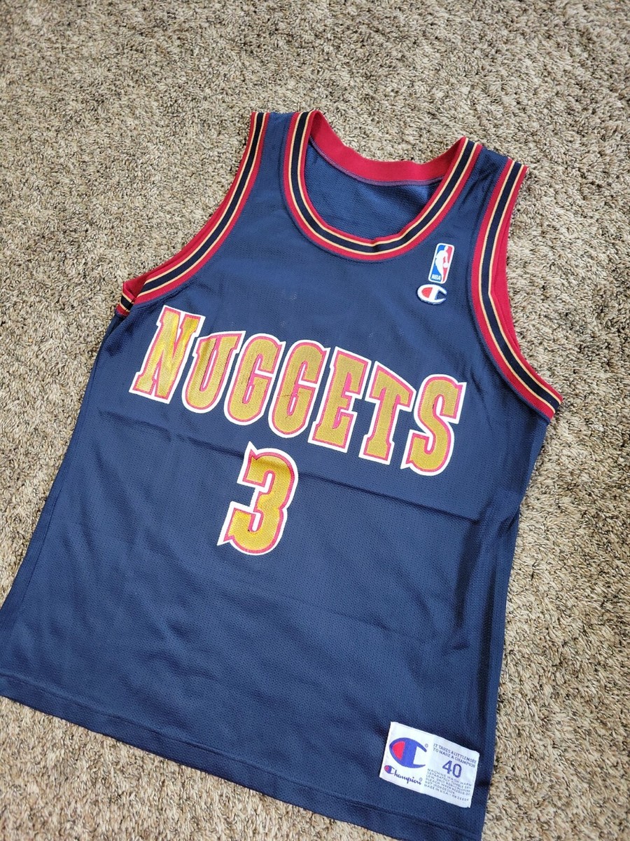 Vtg MAHMOUD ABDUL RAUF #3 DENVER NUGGETS NBA Champion Jersey