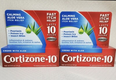 2x Cortizone-10 Maximum Strength Creme Calming Aloe Vera Itch Relief  01/2025 Ex | eBay