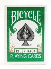 Bicycle Rider Back - Green Playing Cards