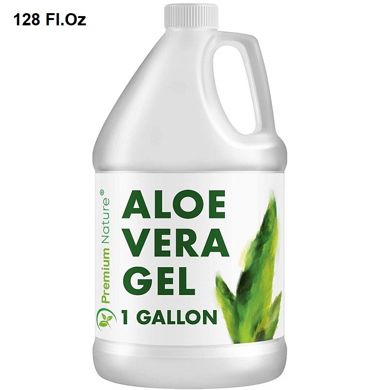 Premium Nature Pure Aloe Vera Gel for Face Hair Sunburn Relief Moisturizer  1 Gal