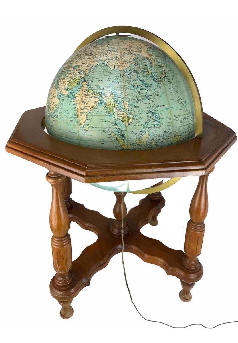 Extra Large Statesman 20” Illuminated World Globe by Replogle. On