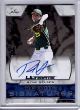 2019 LEAF ULTIMATE ROOKIE SIGNATURES RYNE NELSON RC AUTO #RSRN1