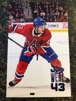 NEW 2019-20 JORDAN WEAL CANADIENS TEAM ISSUE POST CARD